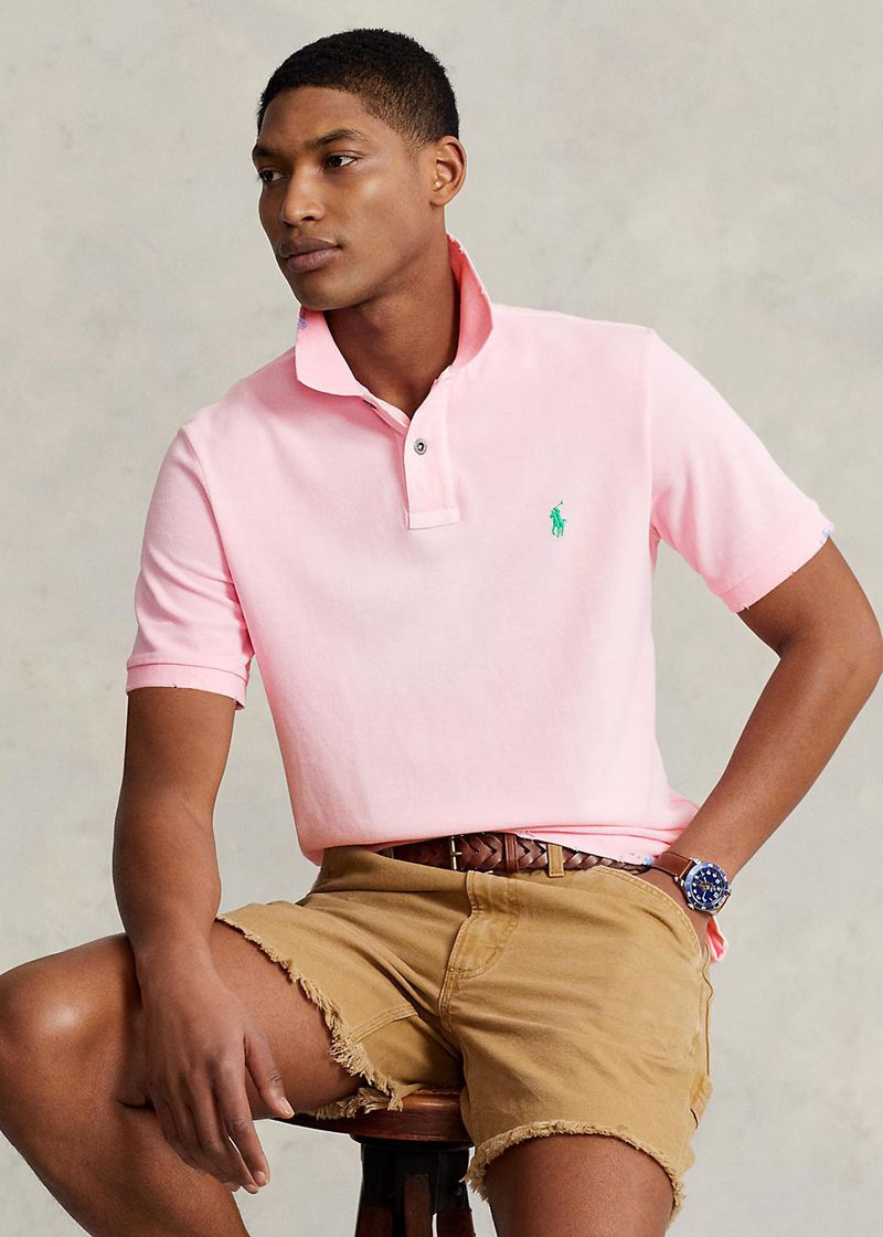 Poleras Polo Polo Ralph Lauren Hombre Classic Fit Mended Mesh Chile Rosas EYQFT-6792